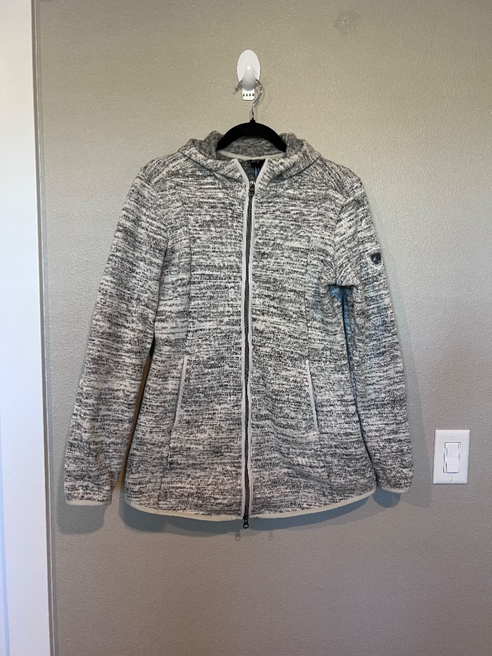 KÜHL Ascendyr Full Zip Hoody Jacket Sweater - Gray Marled Knit - Women’s Size S
